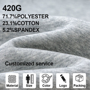 Custom Logo <b>Men's</b> Heavyweight 420GSM Fleece Oversized Hoodie Cotton Polyester Drop Shoulder Hoodies Unisex Pullover - Product Image 5