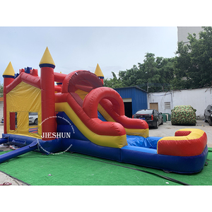 Bán Hot 3 Trong 1 Sử Dụng Nhà Courtyard <span class=keywords><strong>Inflatable</strong></span> Jumping House <span class=keywords><strong>Slide</strong></span> Lâu Đài Bơm Hơi Với Hồ Bơi Nước Cho Bữa Tiệc Cho Thuê - Product Image 2