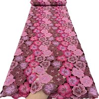 Dentelle Guipure Soluble dans l'Eau, Broderie Florale, Tissu pour Confection de Vêtements Faits Main