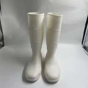 Kaymaz wellington toptan sakız çizmeler unisex özel erkekler için pvc yağmur çizmeleri fabrika güvenlik su geçirmez