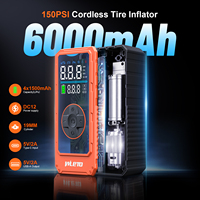 Démarreur de voiture portable et pompe à air 150 PSI avec arrêt automatique, écran LCD, gonfleur de pneus DC12V pour voiture et moto