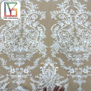 Tela de Encaje <span class=keywords><strong>Guipur</strong></span> Ecológica en Oferta, Tela de Encaje Africana con Lentejuelas <span class=keywords><strong>para</strong></span> Vestidos de <span class=keywords><strong>Novia</strong></span> y de Gala - Product Image 5