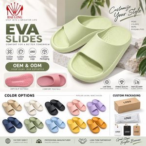 รองเท้าแตะพื้นหนา EVA จากโรงงานโดยตรง น้ำหนักเบา พื้นรองรับแรงกระแทกอย่างดี สีสันปรับแต่งได้ กันลื่น ใช้ได้ทั้งในบ้านและนอกบ้าน - Product Image 6