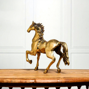 Elegante Escultura de Caballo de Latón, Figura de Caballo en Pie, Estatua Ecuestre de Metal, Decoración Elegante para el Hogar, Adorno de Mesa - Product Image 6