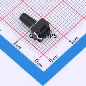 TS013-CBW1FH11.0 Tactile Switch Through hole-4P,6x6mm Switch Single Pole Single Throw Round Button 2.5N Through Hole - Product Image 2
