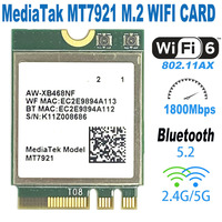 Wi-Fi 6 MediaTek MT7921 wifi 6 1800M BT 5,2, tarjeta de red inalámbrica WIFI NGFF m.2, compatible con Windows 10 / 11 MT7921k