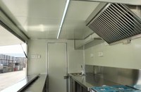 Cuisine mobile en acier inoxydable multifonctionnelle, camion de restauration rapide, remorque de vente ambulante, café, pizza, burger, hot-dog intégrés