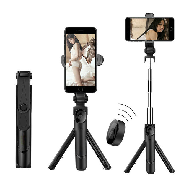Wireless Remote Extendable Selfie Stick Monopod Phone Stand Holder 3 in 1 Camera Tripod for Smartphone