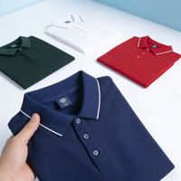 Camiseta de Golf de Manga Corta para Hombre, 200 GSM, 100% Poliéster, Tejido de Punto, Secado Rápido, Alta Calidad, Personalizable al por Mayor, Sublimación en Blanco