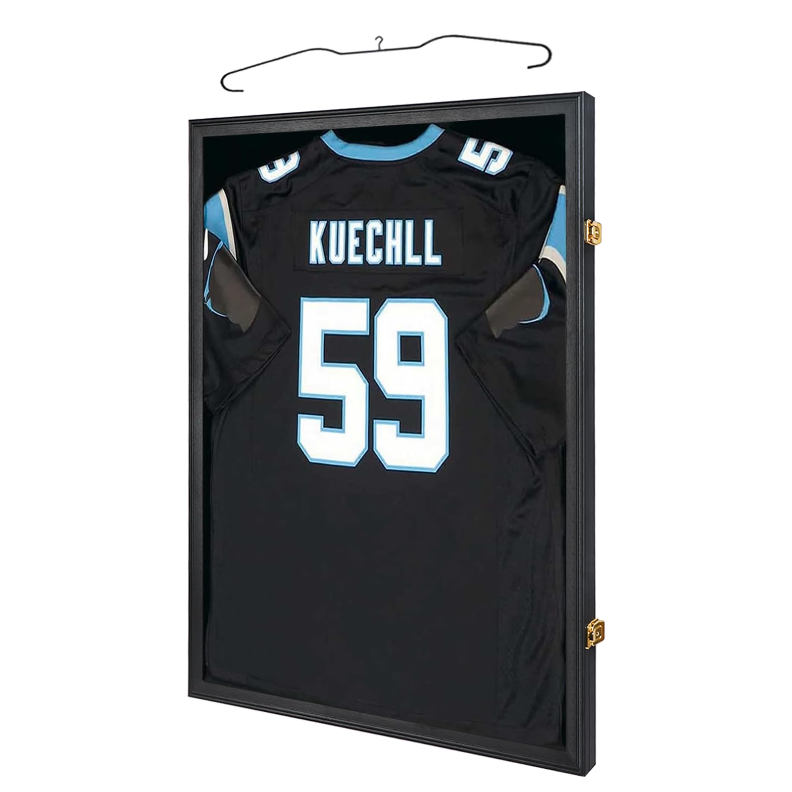 Marco Expositor 3D Para Camisetas Deportivas | 50x70 Cm Blanco | Soportes Plateados Y Tarjeta Negra