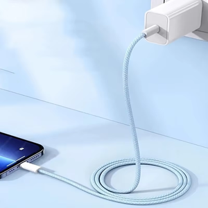 Câble de charge rapide USB-C vers USB-C tressé en nylon 1M 60W PD pour téléphones 17 16 15 /Pro Max, compatible Samsung Type C - Product Image 4