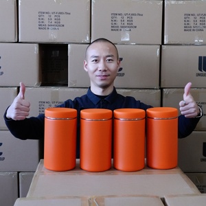 Pot de stockage de poudre en acier inoxydable complet de 36 oz, 48 oz, 70 oz, boîte métallique hermétique, anti-fuite, écologique, récipient alimentaire pour protéines - Product Image 1