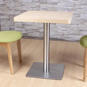 Salle à manger en verre rond seul fabricant doré chrome couleur inox argent 1100mm base de table pour tables basses