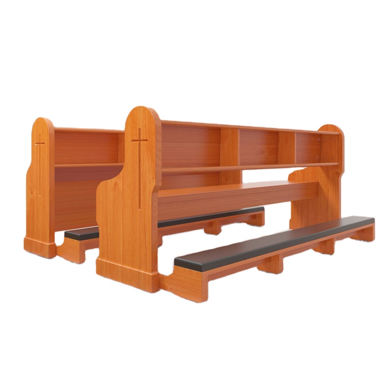 Best Selling Modern Church Pew Designs Solid Wood Upholstered