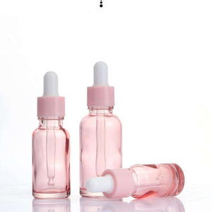 Luxury pink Cosmetic Glass Dropper Packaging Bottle Set Packaging <b>Box</b> LingKa Brand LK01 Model Cylinder Shape Silk Screen Printed - Product Image 1