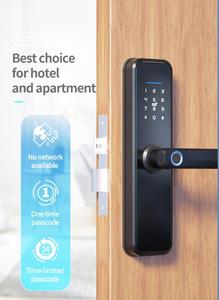 Serrure intelligente Sinovo à empreinte digitale sans clé pour hôtel et maison, lecteur de carte NFC/PIN avec capteur WiFi, réseau RFID Tuya TT pour porte en bois - Product Image 5