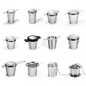 Custom Tea Filter 304 Stainless Steel Tea Infusion Basket Silver Loose Leaf Tea Strainer Infuser