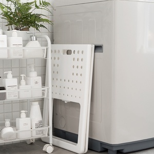 Creative Collapsible Laundry <b>Basket</b> Wall Hanging White and Grey Laundry <b>Hamper</b> Bathroom Storage Bin Bathroom - Product Image 5