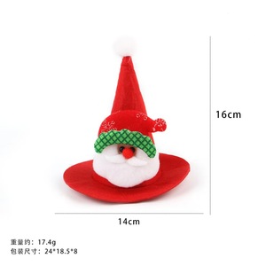 Chapeau de Noël pour animaux Yisi, rouge, motif Père Noël, renne, pingouin, costume de fête pour chien et chat, chapeau décoratif d'hiver pour animaux - Product Image 4