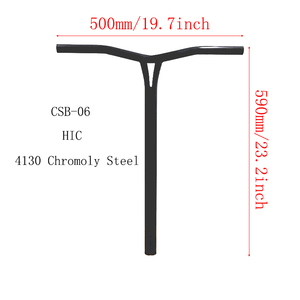 Guidon de scooter extrême en acier chromé noir 4130 d'usinage CNC avec précision - Product Image 2