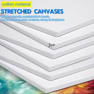 Lienzo Estirado Grande de 30x20, 6 Piezas, Lienzo de Algodón Blanco, Lienzo Preparado Triple para Pintura al Óleo, Suministros de Arte - Product Image 2