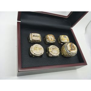 Los Angeles Lakers Championship Ring Set 6 Pieces Gold Plated Alloy Jewelry with <b>Box</b> - Product Image 3