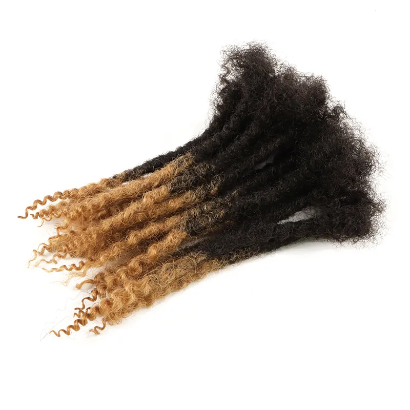Vastdreads 1B/27 Loose Human Hair Textured Dreadlock Extension Distressed Textured Locs Textured Loc Extensions