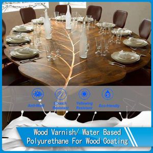 Laca líquida transparente para pintura de madera a base de agua para madera de la PU-108A5 - Product Image 2