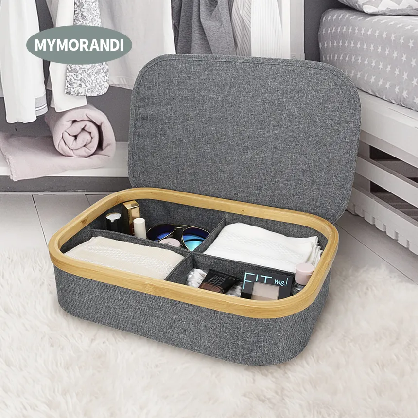 Großhandel Polyester Baumwoll mischung Stoff Bambus Socken Organizer Divider Unterwäsche Aufbewahrung sbox