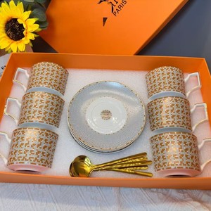 Set Tazza e Piattino in Ceramica Stile Inglese - Design Creativo e Semplice, Leggero e Lussuoso, Stile Retrò - Product Image 4