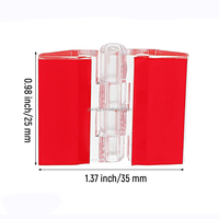 Outils de charnière pliante autocollants en plastique transparent 30x35 mm pour armoire, tiroir, meuble, présentoir DIY