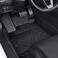 Tapis de sol pour Toyota Hilux Revo 2015-2024 RHD toutes saisons TPE 3,5 mm d'épaisseur 3 pièces robustes antidérapants ensemble complet Coolcars