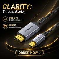 Adaptateur Mini DP vers HDMI Mindpure Active, câble DisplayPort 4K 60Hz pour MacBook, ordinateur portable, Surface Pro, carte graphique de bureau, moniteur