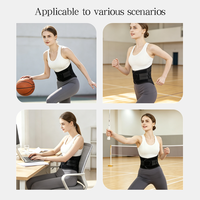 Cinturón de Soporte Lumbar Ajustable con 4+1 Barras de Soporte, Banda de Soporte Lumbar Ligera para el Trabajo, Gimnasio y Uso Diario