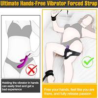 Harnais de cuisse vibrant pour femmes, fixation mains libres, sangles de jambe élastiques et réglables, support de vibromasseur et godemiché, jouet sexuel