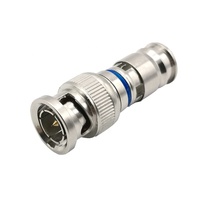 Connecteur RF Coaxial en laiton pour vidéosurveillance, connecteur mâle de 5mm, RG6, BNC