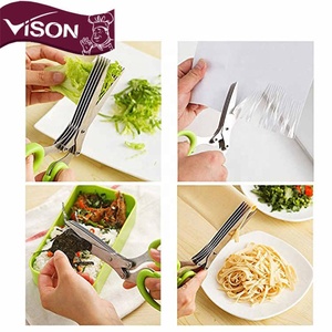 Kéo Cắt Thảo Mộc 5 Lưỡi Bằng Thép Không Gỉ Đa Năng, Kéo Cắt Thái Rau, Thảo Mộc - Product Image 5