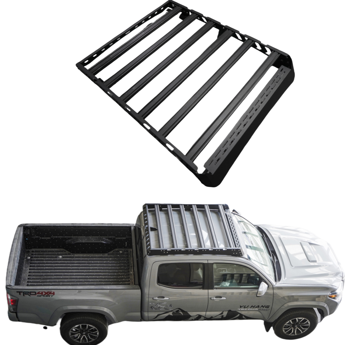 Aluminum Flat Rack Heavy Duty Roof Mount Cargo Carrier