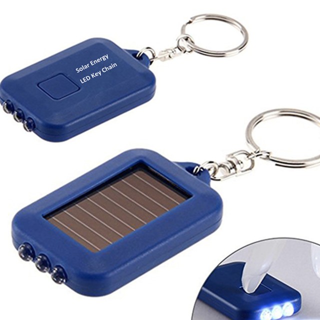 Factory with BCSI Solar Luminous Camping Keychain LED Multifunctional Emergency ABS Small Flashlight Mini Light