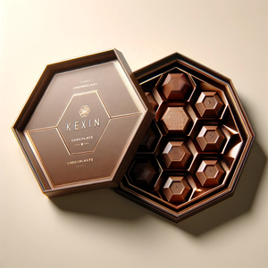 <span class=keywords><strong>Caja</strong></span> de chocolate hexagonal negra de papel rígido personalizado de regalo de <span class=keywords><strong>origami</strong></span> hexagonal - Product Image 3
