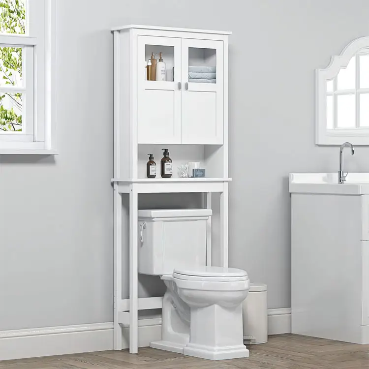 Hot Selling Modern Small Wood Cabinets 3-tier Multipurpose Bathroom Rack Storage