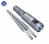 Baril à double vis conique en métal pour profilés de tuyaux en PVC et granulation de poudre, à longue durée de vie
