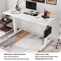 Bureau de travail à domicile moderne OEM 800*500mm à moteur unique, réglable en hauteur électriquement, avec fonctions intelligentes pour le jeu sur ordinateur