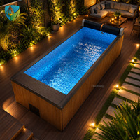 Piscine conteneur en fibre de verre de 20 pieds avec conception préfabriquée pour projets extérieurs de jardin et de maison