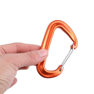 Nouvelle boucle de fixation pour l'escalade en plein air, forme en D, clip à ressort robuste, crochet pour chien, mousqueton en aluminium, attache pour l'escalade sur roche - Product Image 1