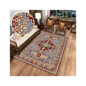 2023新设计师摩洛哥波西米亚豪华农家地毯客厅装饰棉编织地毯地毯