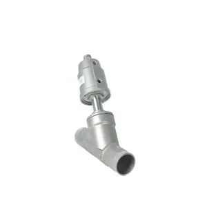 1-1/2" Single Action Spring Safety Protection Pneumatic Angle Seat Valve SS Weld Connect