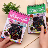 10 PIÈCES livre à gratter Magique arc-en-ciel papier Cartes à Colorier Grattage Dessin Jouets pour Enfants arc-en-ciel papier à gratter