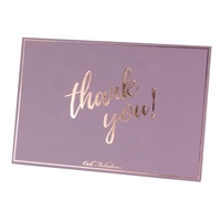 Carte cadeau de remerciement en or rose avec coupon de réduction Produit élégant d'emballage et d'impression