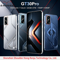 GT30 22G+2TB Android 16 7.3 pouces 2026 Dernier Smartphone 5G Processeur Rapide Longue Autonomie Écran IPS Mémoire Flash En Stock